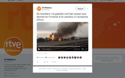 Turisti z Česka v horiacom autobuse na Malorke